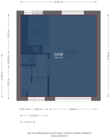 Floorplan - Albert Verweylaan 62, 1422 TS Uithoorn